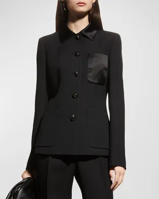 Fitted Single-Breasted Jacket