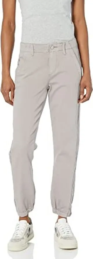 PAIGE Women's mayslie Jogger with Animal mid Rise with Snake Skin Side Stripe in slithering Grey