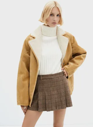Checked Tiered Mini Skirt