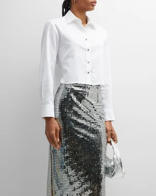 Petra Cropped Button-Front Shirt