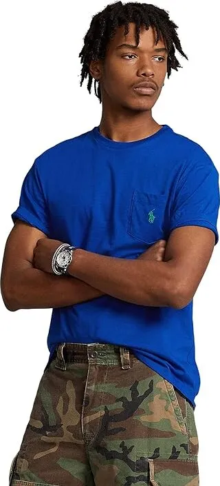 Polo Ralph Lauren Classic Fit Pocket Tee (Blue) Men's T Shirt