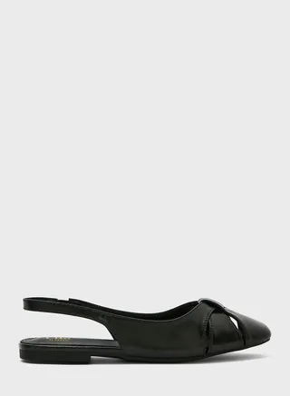 Flat Slingback Shoes With Cut-Out Detail