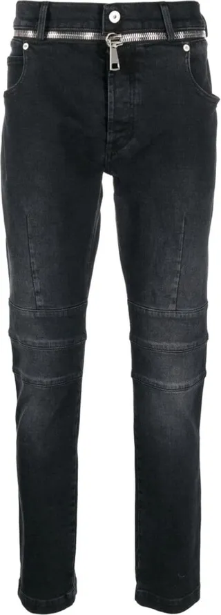 Zipped-Belt Jeans
