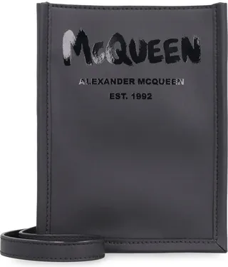 Alexander McQueen Logo Print Edge Mini Crossbody Bag