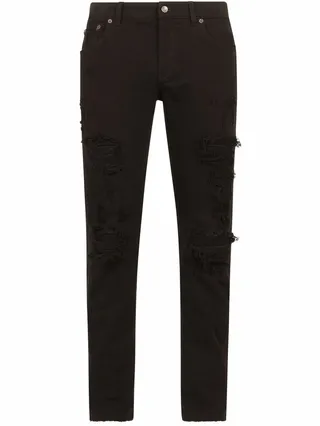 Distressed-Effect Skinny Jeans