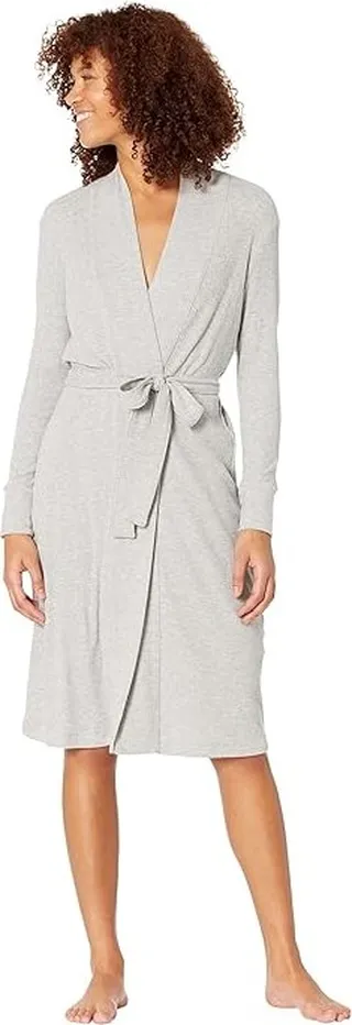 P.J. Salvage Textured Essentials Robe (Heathery Grey) Women's Pajama
