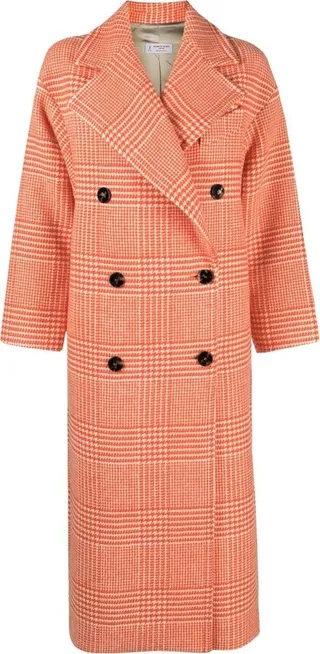 Checked Virgin Wool Coat