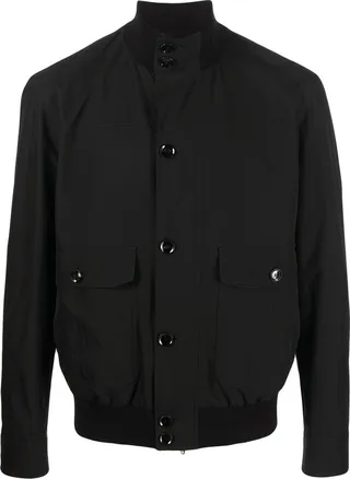 Button-Front Bomber Jacket
