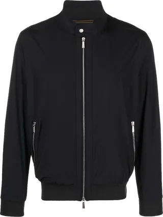 Zip-Up Long Sleeved Bomber Jacket