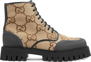 GG lace-up combat boots