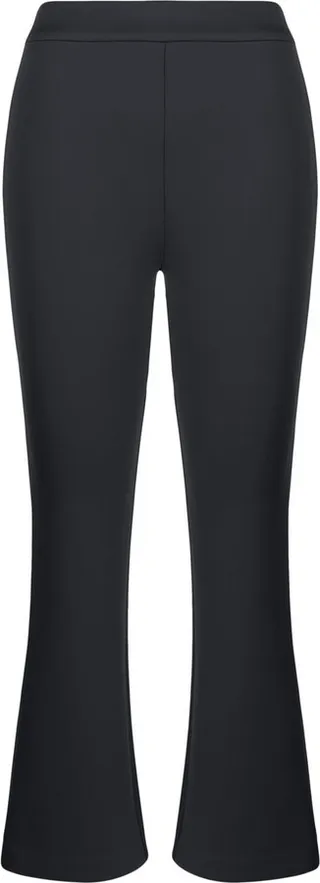 Mid-Rise Flared Cropped Trousers