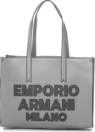 Emporio Armani Logo Embossed Tote Bag