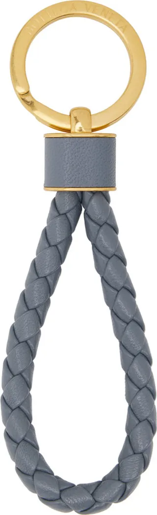 Bottega Veneta Gray Intrecciato Key Ring