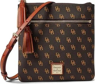 Dooney & Bourke Gretta Double Zip Tassel Crossbody (Brown T'Moro) Handbags