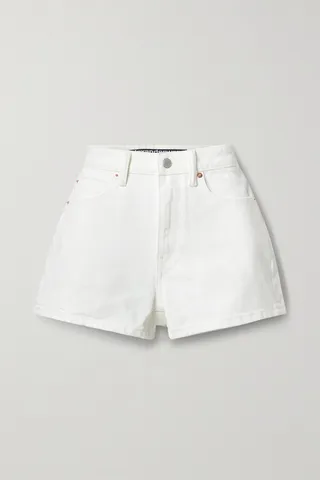 Alexander Wang - Shorty Denim Shorts - White