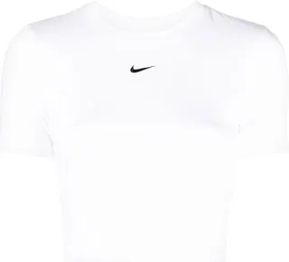 Swoosh logo-print cropped T-shirt