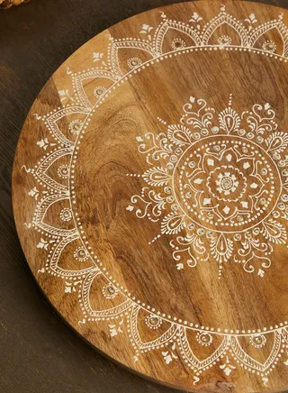 Wooden Painted Round Lazy Susan