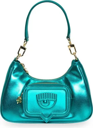 Chiara Ferragni Eyelike-Embossed Zipped Shoulder Bag
