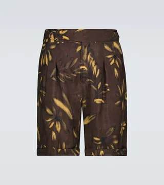 Nagi floral belted shorts