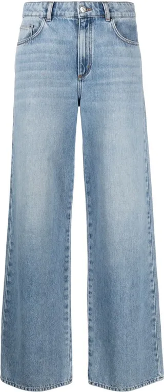 Logo-Patch Wide-Leg Jeans