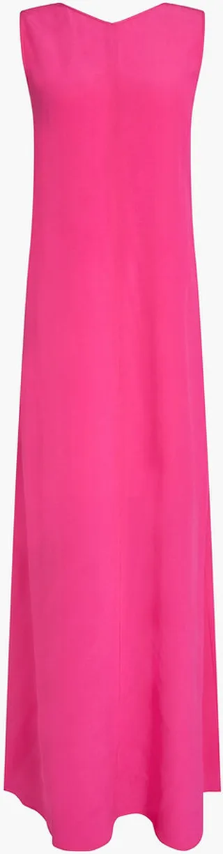 Cutout silk-charmeuse maxi dress