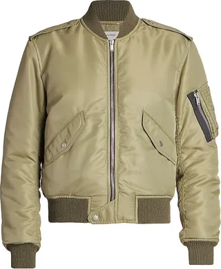 Rib-Trim Bomber Jacket