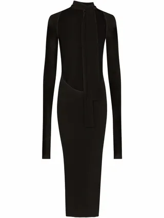 Cut-Out Detail Midi Dress