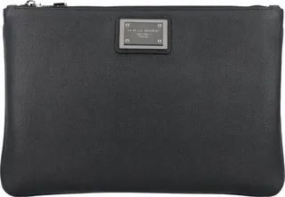 Dolce & Gabbana Logo Plaque Zip-Up Clutch Bag