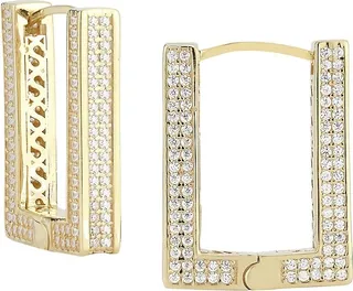 14K Goldplated Sterling Silver & Cubic Zirconia Earrings