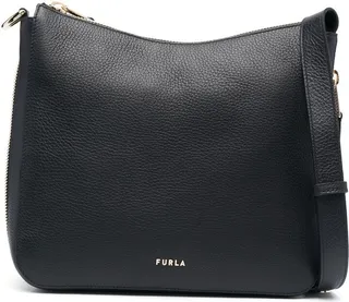 Grained Leather Shoulder Bag