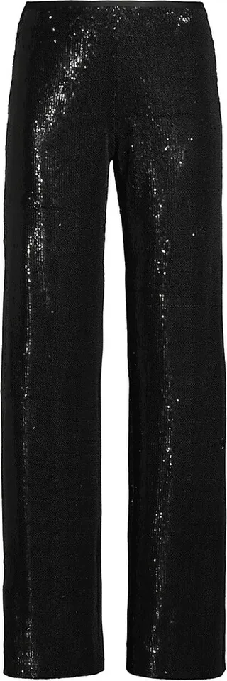 Straight-Leg Sequin Pants