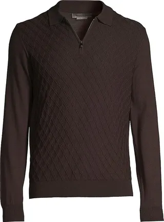 Diamond Knit Wool Sweater
