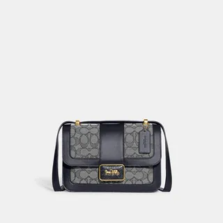 Alie Shoulder In Signature Jacquard With Snakeskin Detail