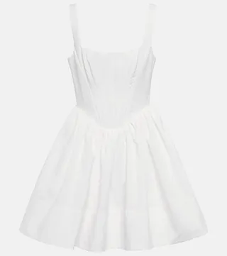 Landscape babydoll minidress
