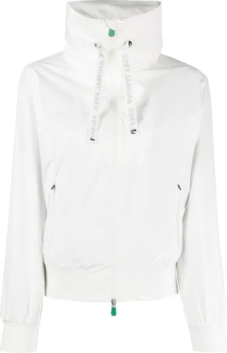 Logo-Patch Ribbed Jacket