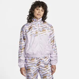 Women's Nike Sportswear Icon Clash Woven Allover Print Jacket in Purple