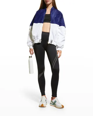 Logo Stripes Print Leggings