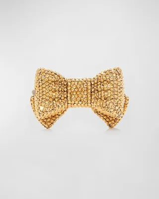 Shimmery Bow Tie Crystal Pillbox