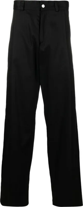Black Straight-Leg Trousers