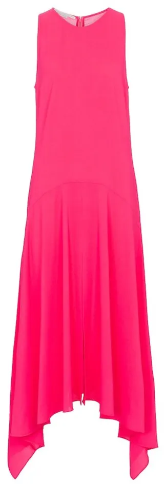 Handkerchief-hem midi dress