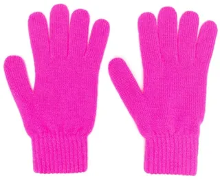 Embroidered-Logo Knitted Gloves
