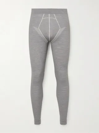 Stretch Virgin Wool-Blend Thermal Ski Tights