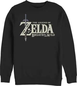 Men's Nintendo Zelda Breath of the Wild Logo Sweatshirt - Black - 2X Large