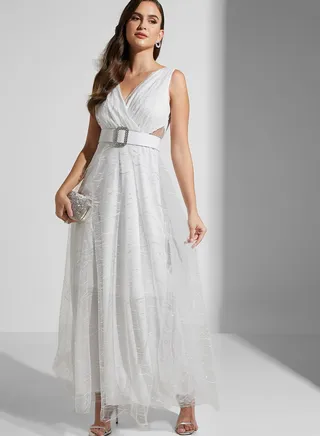 Maryam Flared Net Gown
