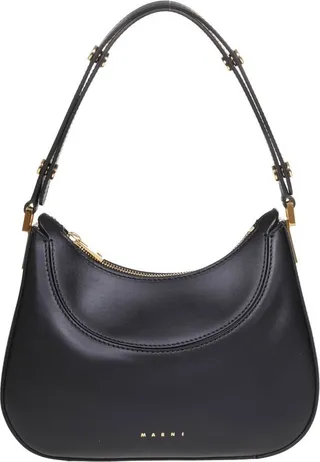 Marni Logo Printed Mini Hobo Bag