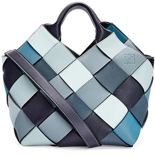 Small Woven Basket Surplus Leather Tote