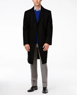 London Fog Signature Wool-Blend Overcoat