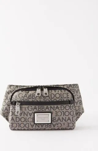 Logo-jacquard Canvas Cross-body Bag