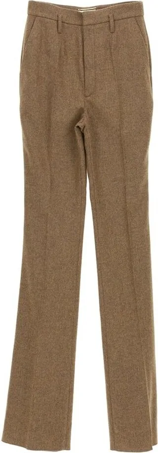 Saint Laurent High Waist Straight Leg Pants