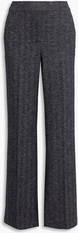 Talbert herringbone wool-blend wide-leg pants